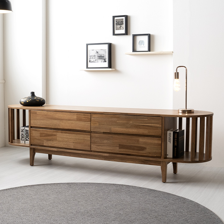 템플원목2단거실장2000