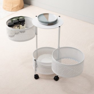 비트원형회전수납트레이3단